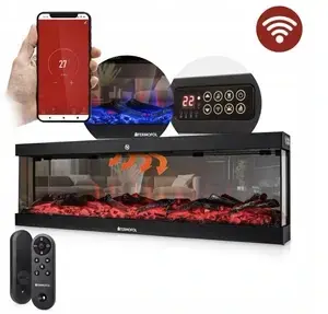 Elektrický krb na stěnu s WiFi Termofol Série TF-EF-1324-36 Rozměr 121,8 cm