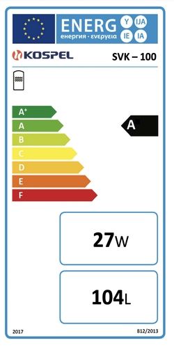 Kospel SVK1OO - akumulační nádrž - energetický štítek