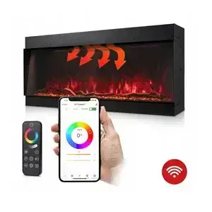 Elektrický krb LED Termofol TF-EF-1S-1500 - 1500 W Rozměr: 150 x 46 x 17,9 cm určený k vestavbě