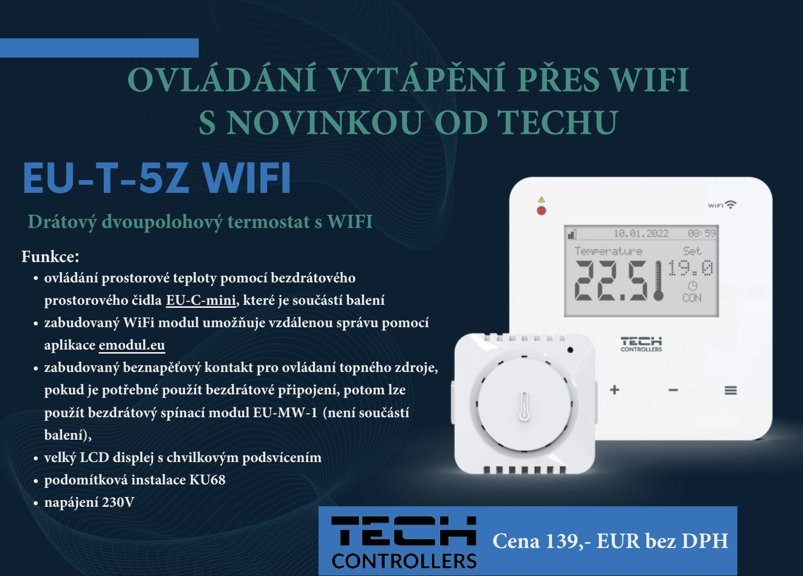 Tech EU-T-5z WiFi - Česká verze