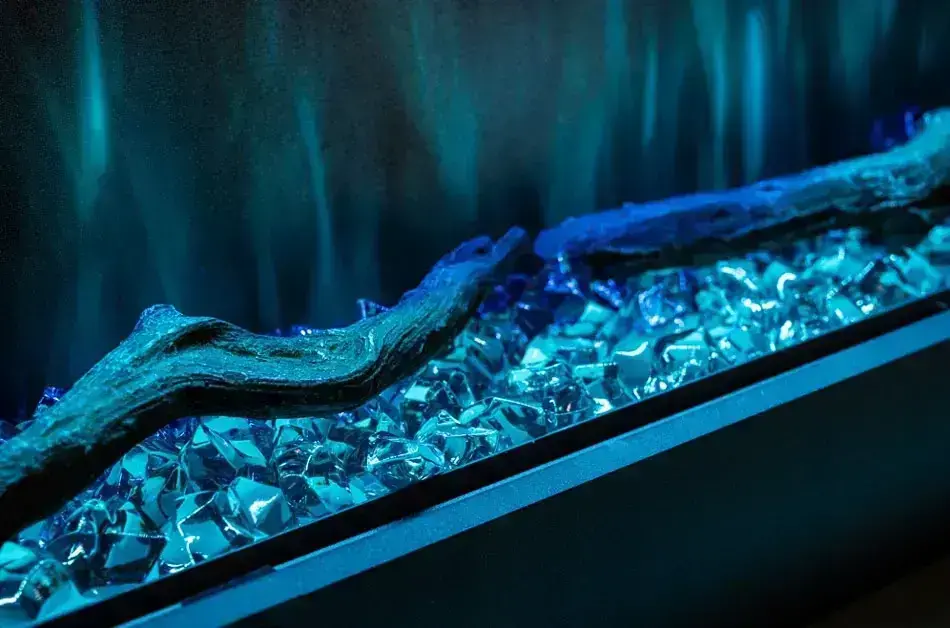 Elektrický krb LED Termofol TF-EF-1S-1050 černý 1500 W Rozměr: 105 x 46 x 17,9 cm určený k vestavbě