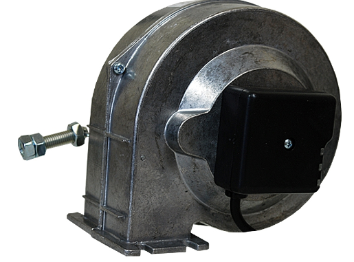 Ventilátor DM 80W PP4 s regulační klapkou 0 na boku + regulace tahu na výstupu