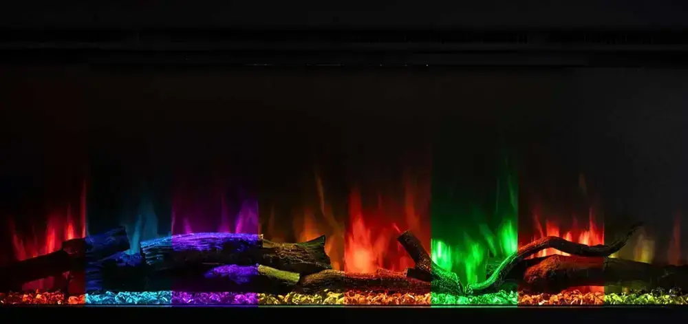 Elektrický krb LED Termofol TF-EF-1S-1500 - 1500 W Rozměr: 150 x 46 x 17,9 cm určený k vestavbě