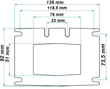 Ventilátor DM 120 80W PP4 bez boční klapky + klapka na výstupu